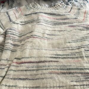 Colourful fuzzy oversized sweater